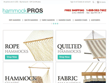 Tablet Screenshot of hammockpros.com